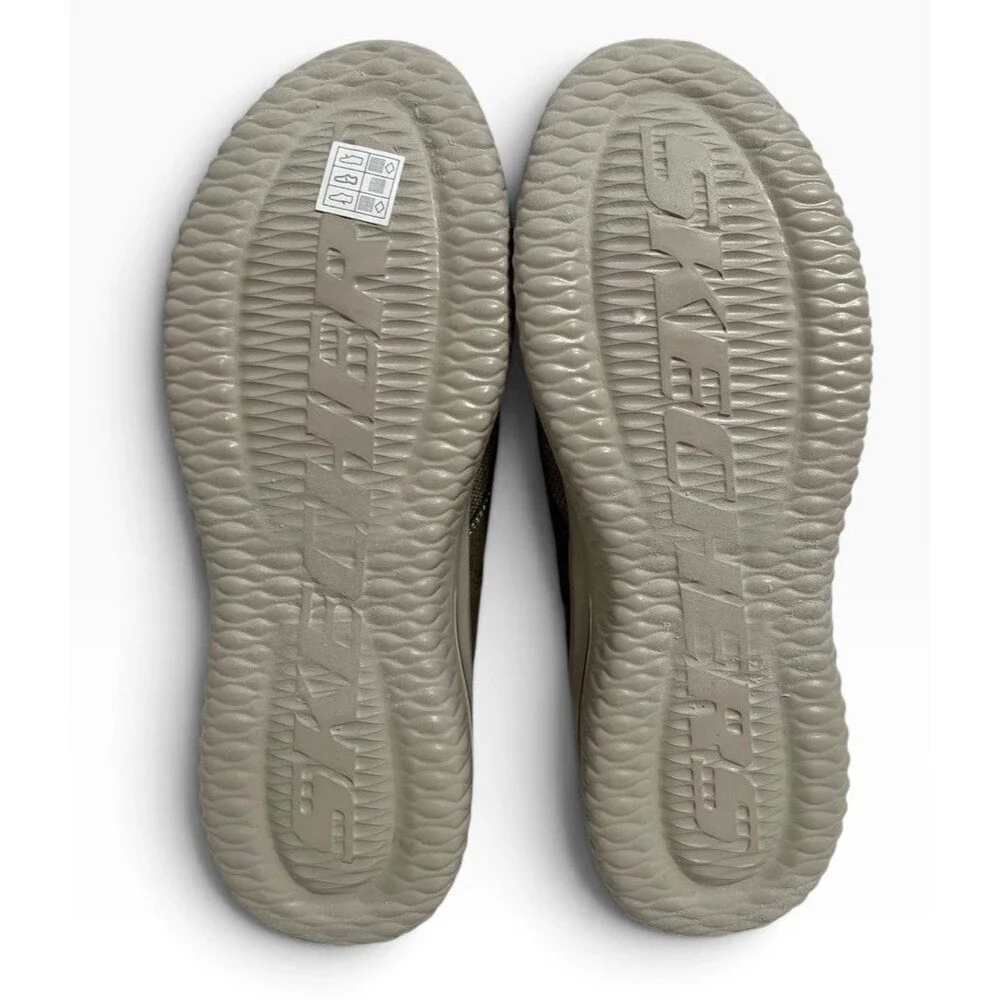 Skechers Delson Swift Fit Sneakers Mens 12 Taupe Hands Free Slip-Ins 255101 NWOB